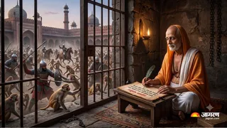 हनुमान चालीसा संकटों से मुक्ति और मन को शांति प्रदान करती है। (Picture Credit- AI Generated)