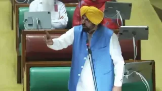 पंजाब विधानसभा में बोलते हुए सीएम भगवंत मान।