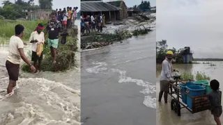 नेपाल में मूसलाधार बारिश के बाद वीरपुर बराज से छोड़ा गया 1.86 लाख क्यूसेक पानी; तटबंध के भीतर मची भीषण तबाही
