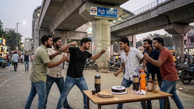 नमो भारत स्टेशन के नीचे हुई बर्थडे पार्टी, 'घूरने' को लेकर हो गया बवाल; सीमा विवाद में उलझी मेरठ पुलिस