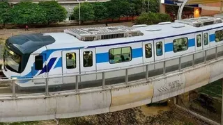 साइबर सिटी में गुरुग्राम मेट्रो ने भरी रफ्तार, पहला पियर कैप स्थापित किया गया।