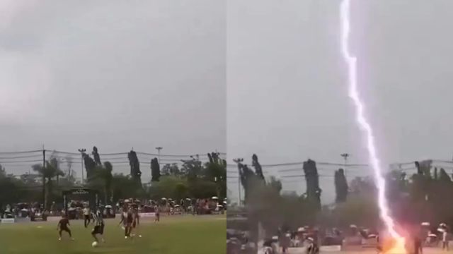 फुटबॉल के मैदान पर मौत का तांडव: लाइव मैच में गिरी आसमानी बिजली, 24 साल के खिलाड़ी की दर्दनाक मौत- Video