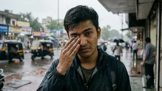 बारिश में भीगकर न मलें आंखें, हो सकती है यह गंभीर दिक्कत! कांटैक्ट लेंस वालों को भी रहना होगा अलर्ट (Image Source: AI-Generated)