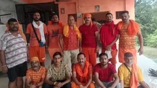 शिव मंदिर धार खरोटी से 18वीं बार कांवड़ियों का जत्था हरिद्वार रवाना।