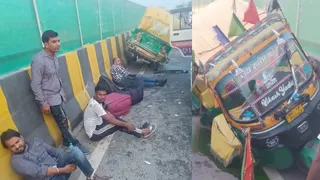 दुर्घटना के बाद चालक कार लेकर मौके से फरार