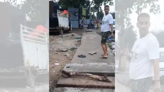 जिस नाले में युवक गिरा, उसे अभी ढक दिया गया है। फोटो: जागरण