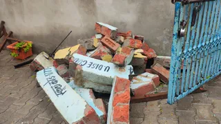 सोनीपत के सरकारी स्कूल में गिरा मलबा, इसी की चपेट में आया छात्र। फोटो: जागरण