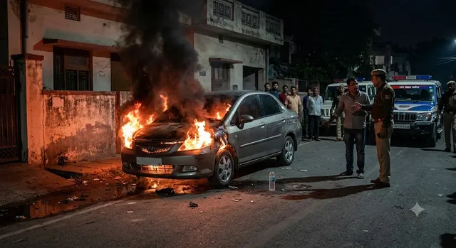 लखनऊ में घर के बाहर खड़ी कार में पेट्रोल डालकर लगाई आग, गाड़ी मालिक ने BBD थाने में दर्ज कराया मुकदमा