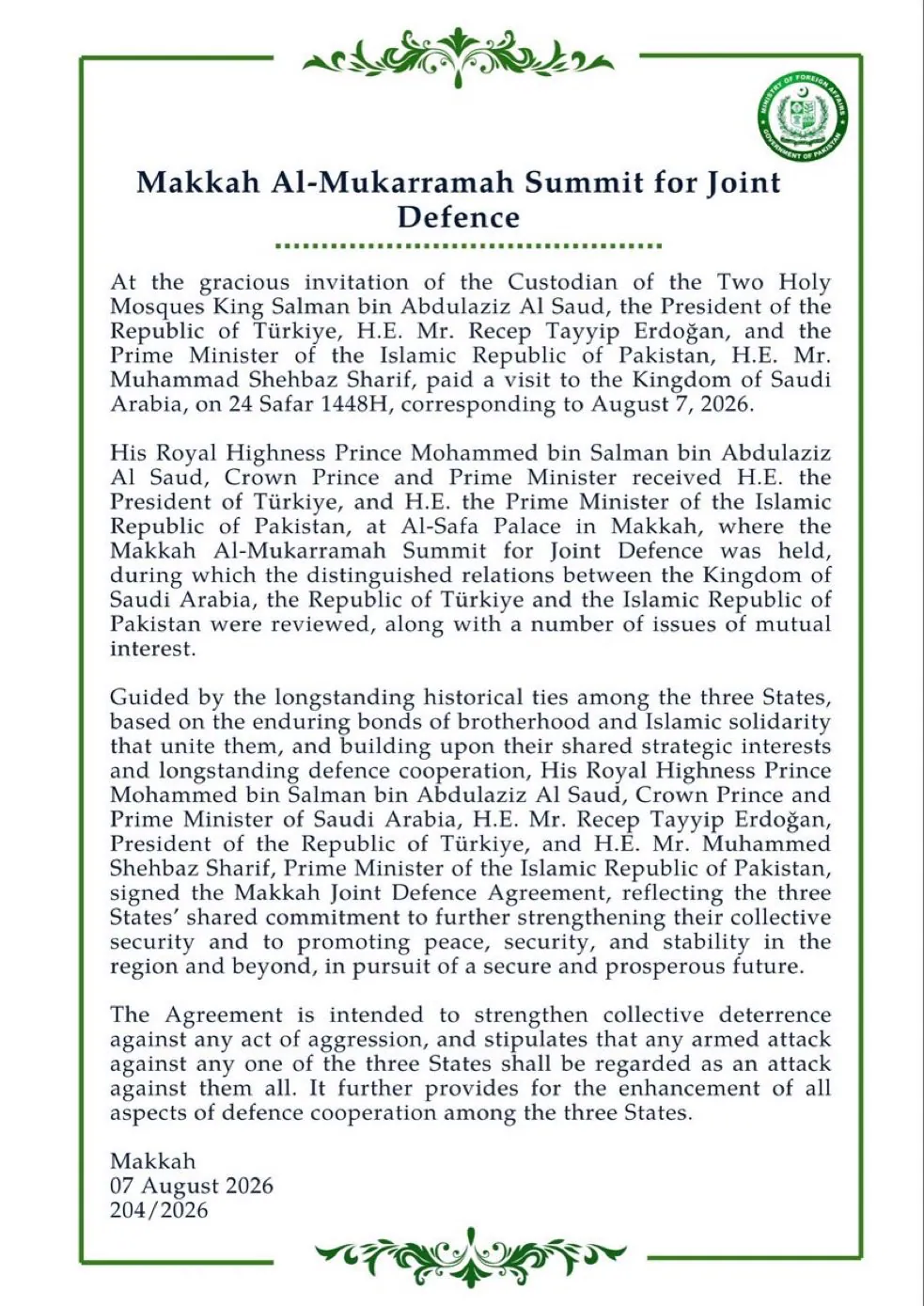 Mecca Joint Defense Agreement