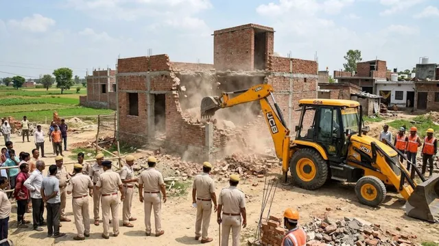 गाजियाबाद के डासना में अवैध कॉलोनी पर चला जीडीए का बुलडोजर, कई निर्माण किए ध्वस्त