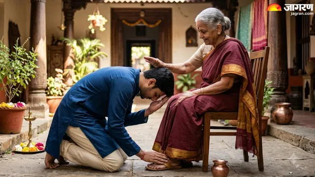 क्या आप जानते हैं बड़ों के चरण स्पर्श करने के बाद माथे पर हाथ लगाने की असली वजह?
