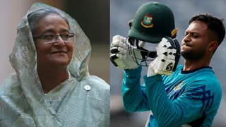 शेख हसीना और शाकिब अल हसन।