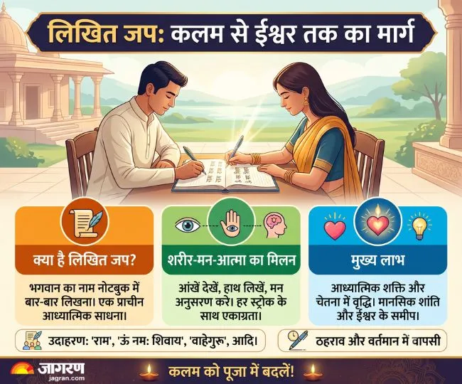 why devotees write gods name science and spiritual benefits of likhit jap