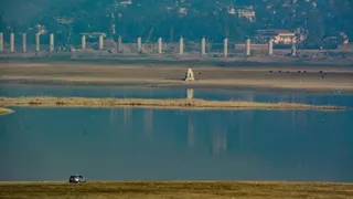 भाखड़ा बांध में डूबा बिलासपुर शहर। जागरण