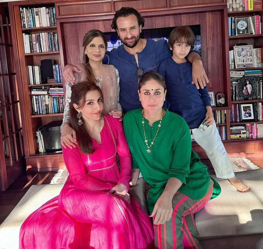 Saif Ali Khan with sisters