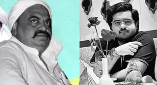 बाएं से माफिया अतीक व उसका बेटा अबान की फाइल फोटो। जागरण