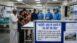 भदोही में सांड़ के हमले से मां-बेटे की दर्दनाक मौत, परिवार में पसरा मातम।