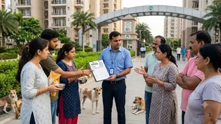 ग्रेटर नोएडा प्राधिकरण ने स्ट्रे डॉग फीडिंग को लेकर सोसायटियों में चल रहे विवादों को सुलझाने के लिए पहल की है। इमेज एआई