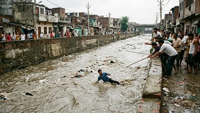 दिल्ली के मदनपुर खादर में युवक नाले में बहा, नोएडा से लौटते वक्त हुआ हादसा; रात से सर्च ऑपरेशन जारी
