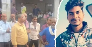 सौरभ पाल के स्वजन नाराजगी जाहिर करते हुए। जागरण