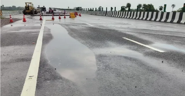 Lucknow Kanpur Expressway शुरू से लेकर आखिरी तक खस्ताहाल, जगह-जगह भरा भारी, सफर बना खतरनाक

