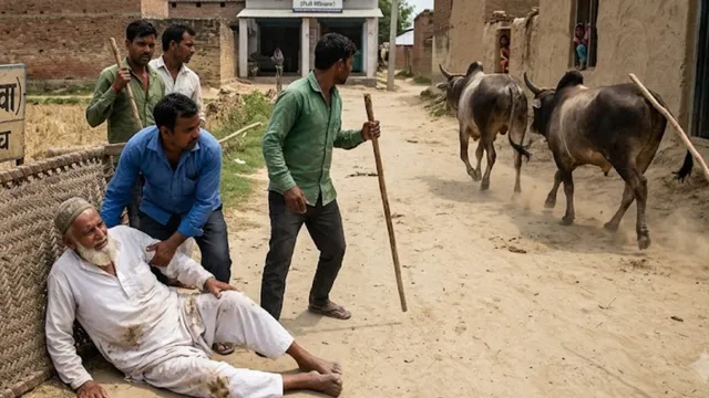 बहराइच में सांड़ के हमले में घायल हुआ बुजुर्ग, स्थानीय लोगों ने पहुंचाया अस्पताल
