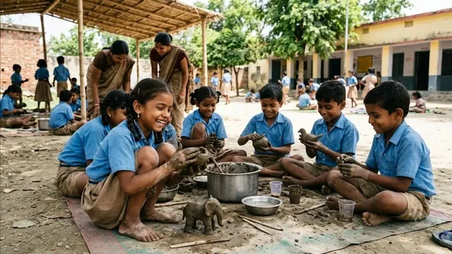 बलिया में स्कूलों में 10 शनिवार रहेगा बैगलेस डे, मिट्टी से खिलौने बनाएंगे बच्चे
