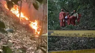 ब्राजील के रियो डी जेनेरियो में हेलीकॉप्टर क्रैश (स्क्रीनग्रैब- सोशल मीडिया)