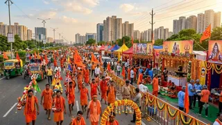 महाशिवरात्रि से पहले नोएडा में कांवड़ यात्रा की तैयारियां तेज हो गई हैं। इमेज एआई