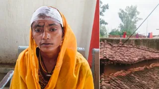 सोनभद्र में दीवार विवाद: मां-बेटी पर हमला, घर पर पथराव, वीडियो वायरल।