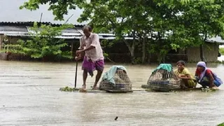 असम में बाढ़ का अलर्ट।