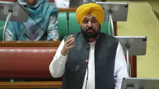 विधानसभा में बोलते हुए सीएम भगवंत मान। फोटो जागरण