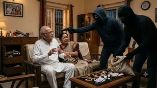 उत्तरी दिल्ली के रूप नगर में एक बुजुर्ग दंपती को बंधक बनाकर एक करोड़ रुपये से अधिक की लूट हुई है। इमेज एआई
