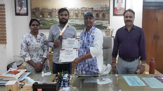 इंडिया ओपन कराटे चैंपियनशिप में ऋत्विक त्रिपाठी ने जीता रजत पदक।