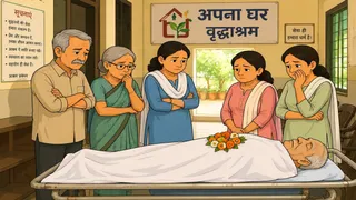 अपनों ने मुंह मोड़ा तो वृद्धाश्रम के लोगों ने दी अंतिम विदाई। (AI Generated Image)