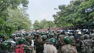 JPSC-JSSC गड़बड़ी को लेकर रांची में छात्रों का प्रदर्शन।