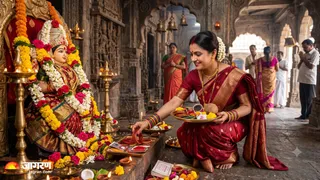 हरियाली तीज पर मां पार्वती को चढ़ाएं ये 16 श्रृंगार, वैवाहिक जीवन में आएगी खुशहाली (Picture Credit: AI Generated)