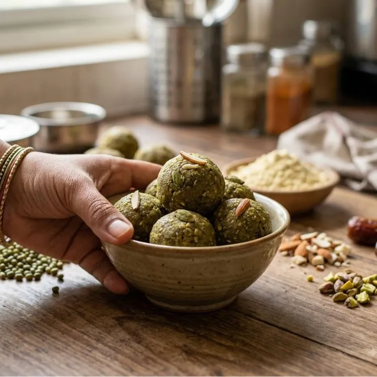 Green Moong Laddu Recipe