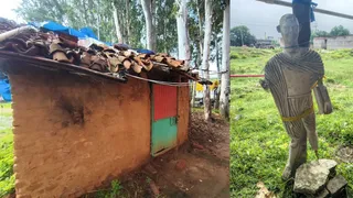 भारत छोड़ो आंदोलन के दौरान जमुई आए थे बापू; बंझुलिया स्थित गांधी आश्रम में क्षतिग्रस्त पड़ी है महात्मा गांधी की प्रतिमा