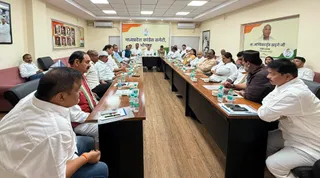 कांग्रेस की राजनीतिक मामलों की समिति की बैठक। (सौजन्य - पीसीसी)