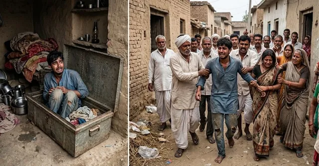 दिन से बक्से में प्रेमी बहनोई को छिपा रखे थी महिला, चूहा समझ परिजनों ने पकड़ा तो प्रेमिका संग गांव में घुमाया..