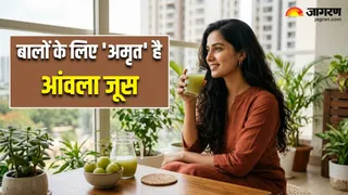 बालों के बेहतर विकास और मजबूती के लिए आंवला जूस है कई तरह से फायदेमंद (Image Source: AI-Generated)
