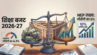 शिक्षा बजट में 10% अनिवार्य बढ़ोतरी की सिफारिश। (यह तस्वीर एआई द्वारा बनाई गई है)