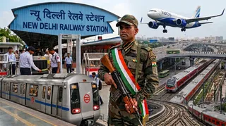 स्वतंत्रता दिवस समारोह को लेकर दिल्ली में सुरक्षा व्यवस्था कड़ी कर दी गई है। फोटो: एआई जनरेटेड