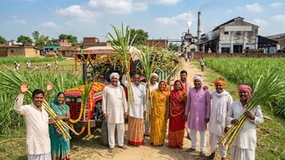 बिहार में गन्ना किसानों को सौगात (एआई से बनाई गई तस्वीर)