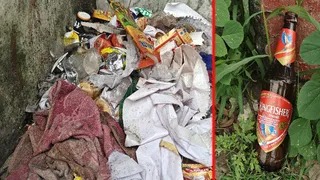 हल्द्वानी रामलीला मैदान में लगा गंदगी का ढेर। जागरण