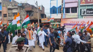 मुंगेर के हवेली खड़गपुर में निकाली गई भव्य तिरंगा यात्रा, मुख्यमंत्री की जगह मुख्यमंत्री सम्राट चौधरी के शामिल होने से कार्यकर्ताओं में दिखा भारी जोश