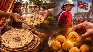 रोटी और मिठाइयों का आजादी की लड़ाई में अहम योगदान (Image Source: AI Generated)