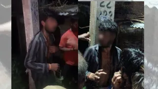 कुढ़नी में ग्रामीणों ने बदमाश को पकड़कर पोल में बांधा।