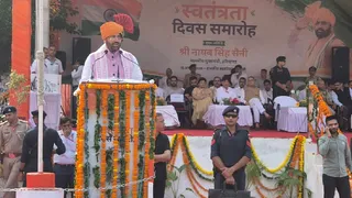 हरियाणा CM ने हांसी में फहराया तिरंगा (जागरण फोटो)